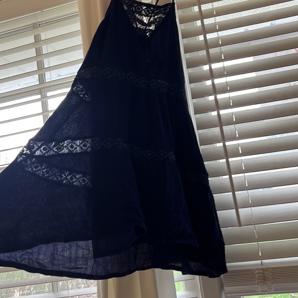 Blue rope and cotton mini dress with peekaboo details size L - Picture 4 of 4